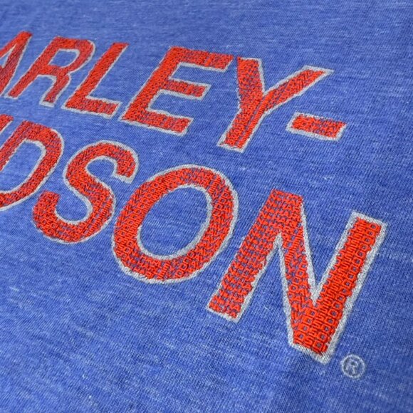 NWOT Harley Davidson Women's Blue Short Sleeve Tri-blend Graphic Tee XXL - Picture 5 of 7